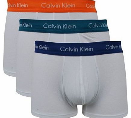 Mens 3 Pack of Low Rise Boxer Trunks White S
