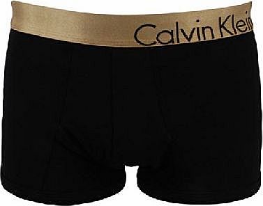 Calvin Klein Mens Bold Boxer Trunks Black/Gold M