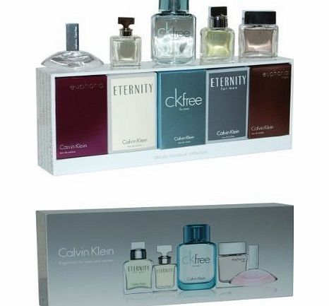 Calvin Klein Miniature Collection Euphoria Eau de Parfum/ Eternity Eau de Parfum/ CK Free Eau de Toilette/ Eternity Eau de Toilette and Euphoria Eau de Toilette - 10 ml (Set of 5)