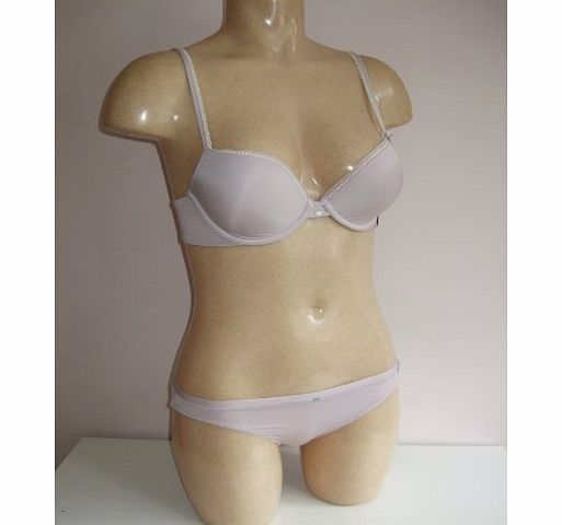 Calvin Klein Naked Glamour Push Up Bra amp; Bikini Brief Set, F3317, Patchouli (UK 36B EU 80B - L Bikini)