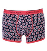 One Red and Navy Floral Trunks