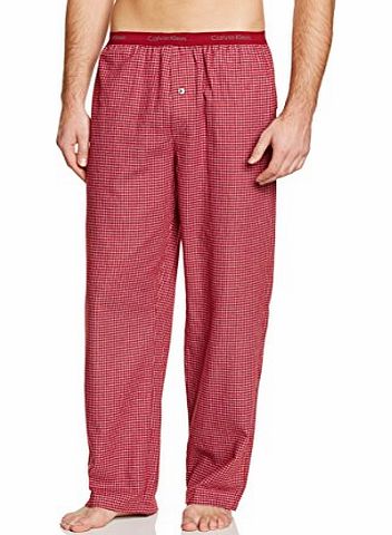 Calvin Klein Underwear Mens Checkered Pyjama Bottoms - Red - Rouge (Hunter Check/Dylan Red) - Medium