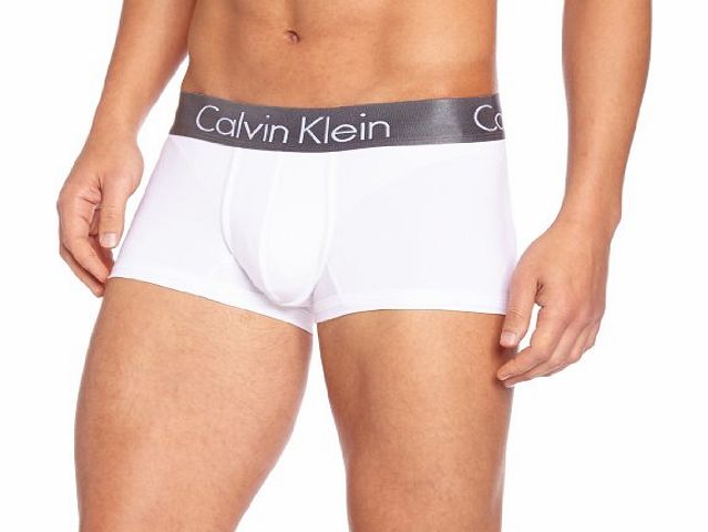 Underwear Mens CK ZINC MICRO Plain Boxer Shorts, White (White), Medium