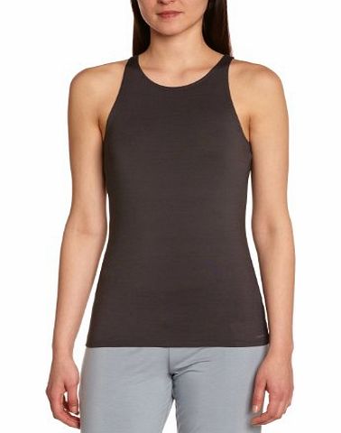 Calvin Klein Underwear Womens DUAL TONE Pyjama Top, Grey (Black/Shadow Gr), UK 12 (Manufacturer Size:Large)