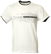 White T-Shirt with Printed Design