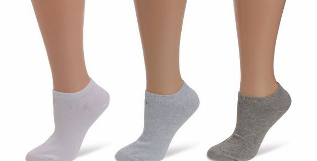 Calvin Klein Womens ECR774 Ankle Socks, Multicoloured (Faded Blue Heather/White/Pale Grey Heather), One Size