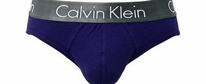 Calvin Klein Zinc Hip Brief in Blue (Large)