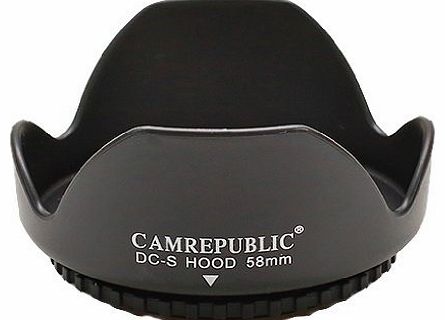 Cam Republic 58mm Flower Petal Camera Lens Hood for Canon EOS EFS 18-55mm EFS 55-250mm EF 70-300mm EF 50mm Lens