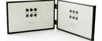 CAMBOURNE Shiny Black 6 x 4 Double Photo Frame