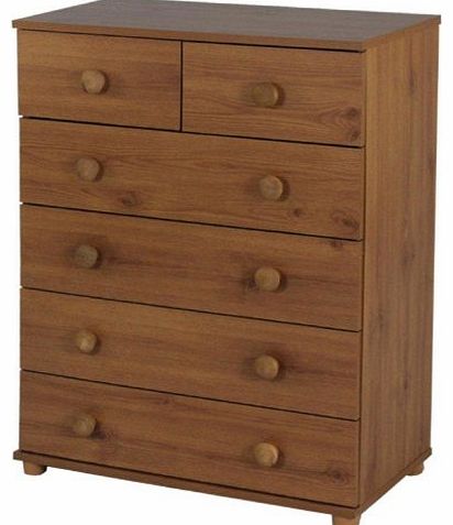 Pine Chest of Drawers 4 + 2 Drawer Cambridge Bedroom Furniture
