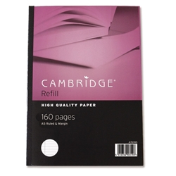 Cambridge Refill Pad 160 Page Ruled with Margin