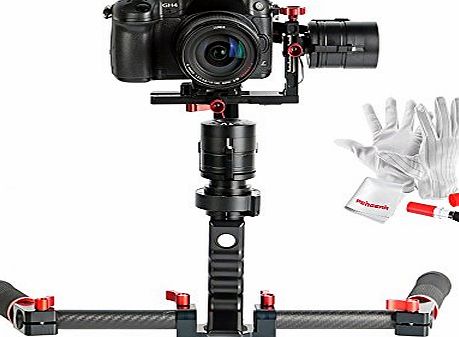 CAME TV CAME-Single 3 Axis Handheld Camera Stabilizers 32bit Boards with Encoders 1.2KG Playload for Sony A7 series, Panasonic GH4, BMPCC - Pergear 3 in 1 Cleaning Kit Included.