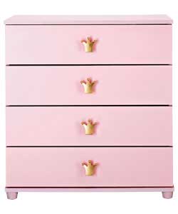 cameo 4 Drawer Chest - Pink