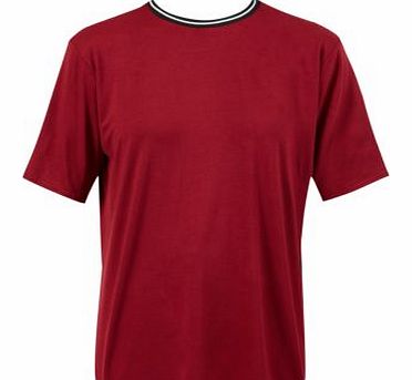 Red Ribbed Neck T-Shirt 3250968
