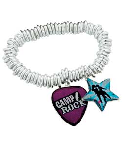 Camp Rock Stretch Charm Bracelet and Pendant Set