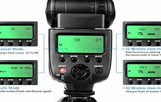 Camplus Camera plus - CP-M580 2.1 LCD display Speedlite Flash (M,Multi,S1,S2) with The Standard Hot Shoe for Nikon , Canon , Fuji , Olympus , Pentax , DSLR Digital Camera