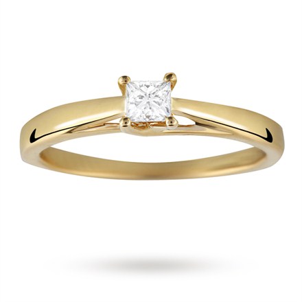 18ct Gold 0.25ct 4 Claw Diamond Ring