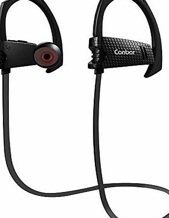 Canbor Bluetooth Headphones, Canbor Bluetooth 4.1 Wireless Earphones Sport Stereo Earbuds Neckband IPX5 Sweatproof Headset with Mic for Apple iPhone iPad Samsung and Android Phones