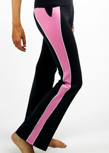Gym pants with bone side colour stripe