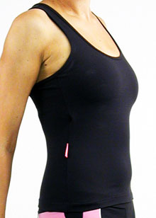 Gym top with cut out box back detail