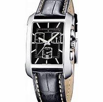 Candino Mens Chronograph Black Leather Strap Watch