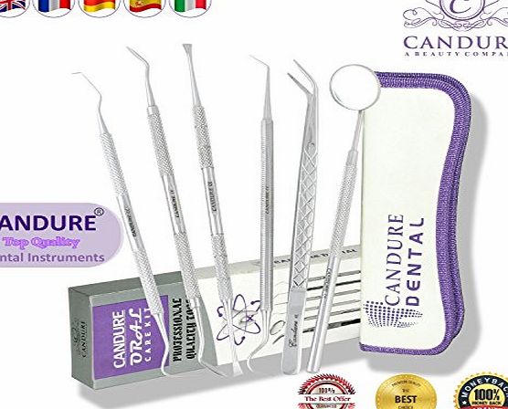 CANDURE Dental Tartar Calculus Plaque Remover Tooth Scraper - Rust Free Steel from CANDURE