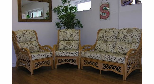 Cane Conservatory Furniture CUSHIONS ONLY full suite , Bamboo Natural, CHOICE OF FABRICS