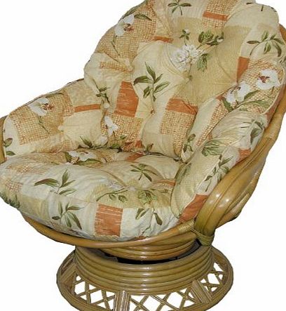 Conservatory Replacement Swivel Rocker CUSHIONS ONLY Wicker Rattan Furniture Gilda (Poppy Peach)