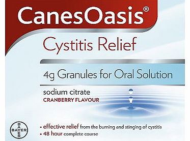 CanesOasis Cystitis Relief Cranberry Flavour