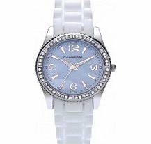 Cannibal Ladies Blue White Silicone Watch