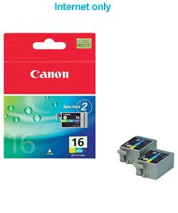canon BCI-16 Colour Ink Cartridge Twin Pack