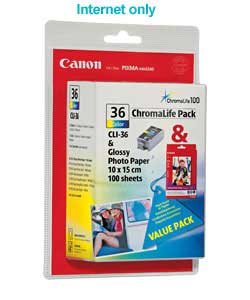 canon CLI-36 Chromalife Pack Ink Cartridges