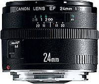 Canon EF24mm f/2.8 wide-angle lens with large