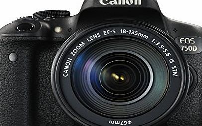 Canon EOS 750D Digital SLR Camera (24.2 MP, 18 - 135 mm Lens, CMOS Sensor) 3-Inch LCD