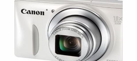 Canon PowerShot SX600 HS Compact Digital Camera - White (16MP, 18x Optical Zoom, 36x ZoomPlus, WiFi, NFC) 3 inch LCD