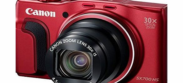 Canon PowerShot SX700 HS Compact System Camera - Red (16.1MP, 30x Optical Zoom)