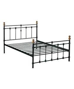 Canterbury Black Double Bedstead - Frame Only