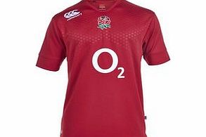 Canterbury England 2014/15 Alternate Pro S/S Rugby Shirt Crimson Red - size XXL