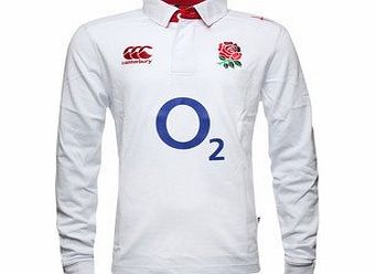 Canterbury England 2014/15 Home Classic L/S Rugby Shirt Bright White - size 4XL