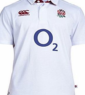 Canterbury England 2014/15 Home Classic S/S Rugby Shirt Bright White - size L