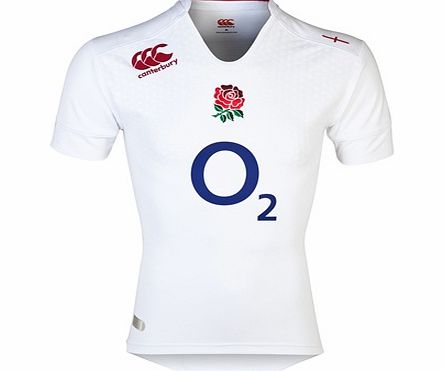 Canterbury England Home Test Short Sleeve Rugby Shirt