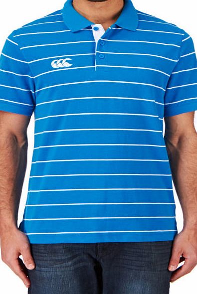Canterbury Mens Canterbury Stripe Polo Shirt - Blue
