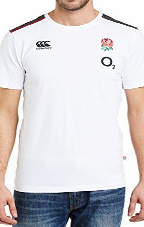 Canterbury Mens England Cotton Training T-Shirt - Bright White, XX-Large