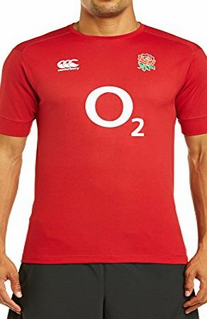 Canterbury Mens England Dry Training T-Shirt - Crimson Red, X-Large