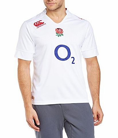 Canterbury Mens England Home Pro Rugby Jersey - Bright White, Large