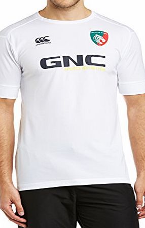 Canterbury Mens Leicester Tigers Dry Training T-Shirt - Bright White, Medium