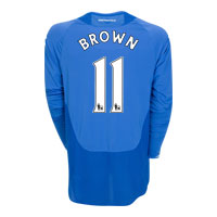 Portsmouth Home Shirt 2009/10 with Brown 11