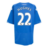 Canterbury Portsmouth Home Shirt 2009/10 with Hughes 22