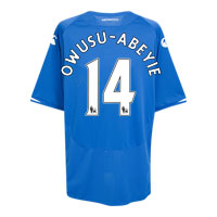 Portsmouth Home Shirt 2009/10 with Owusu-Abeyie