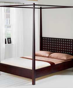 canton Double 4 Poster Bed with Cushion Top Mattress